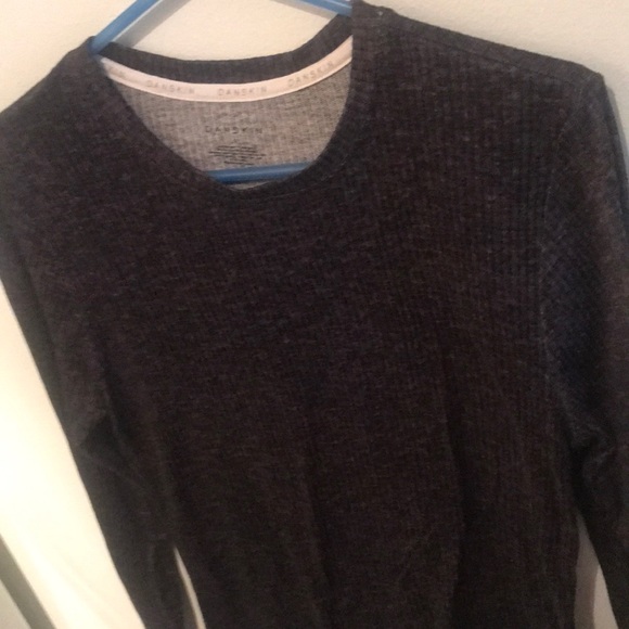 Danskin Trendy long sleeve athletic yoga top plum greyish tone ultra stretchy - Picture 1 of 4